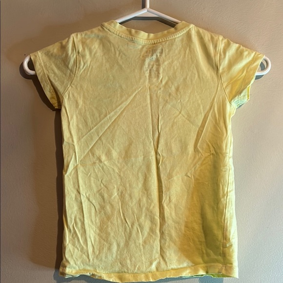 Yellow Short Sleeve Tee with Floral Design - Picture 4 of 5